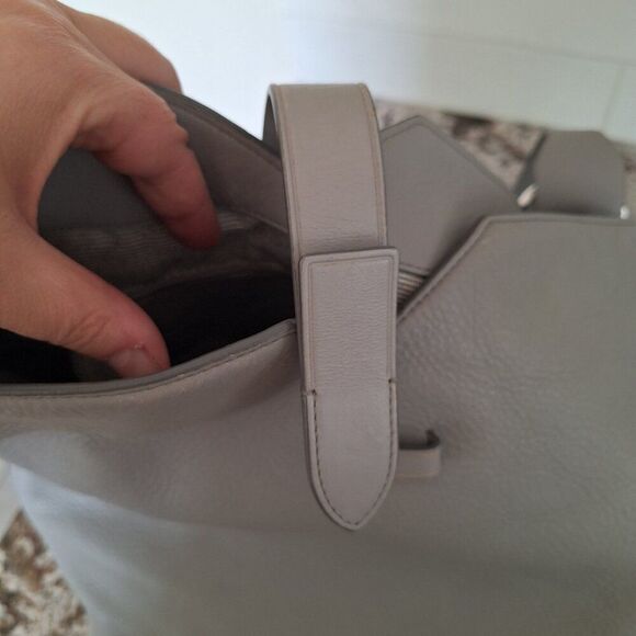 ANNE‎ KLEIN Large Gray Shoulder  Hobo Bag - Picture 7 of 13
